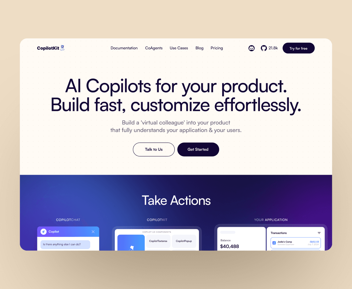 CopilotKit: AI Copilots for Apps